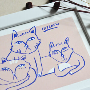 Illustration Cat Crew Gang de Chats, tirage papier numéroté signé