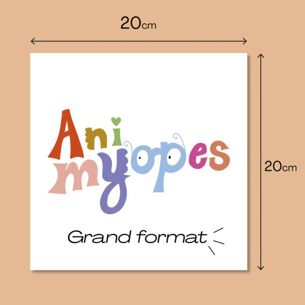 Taille illustration animyope 20x20cm