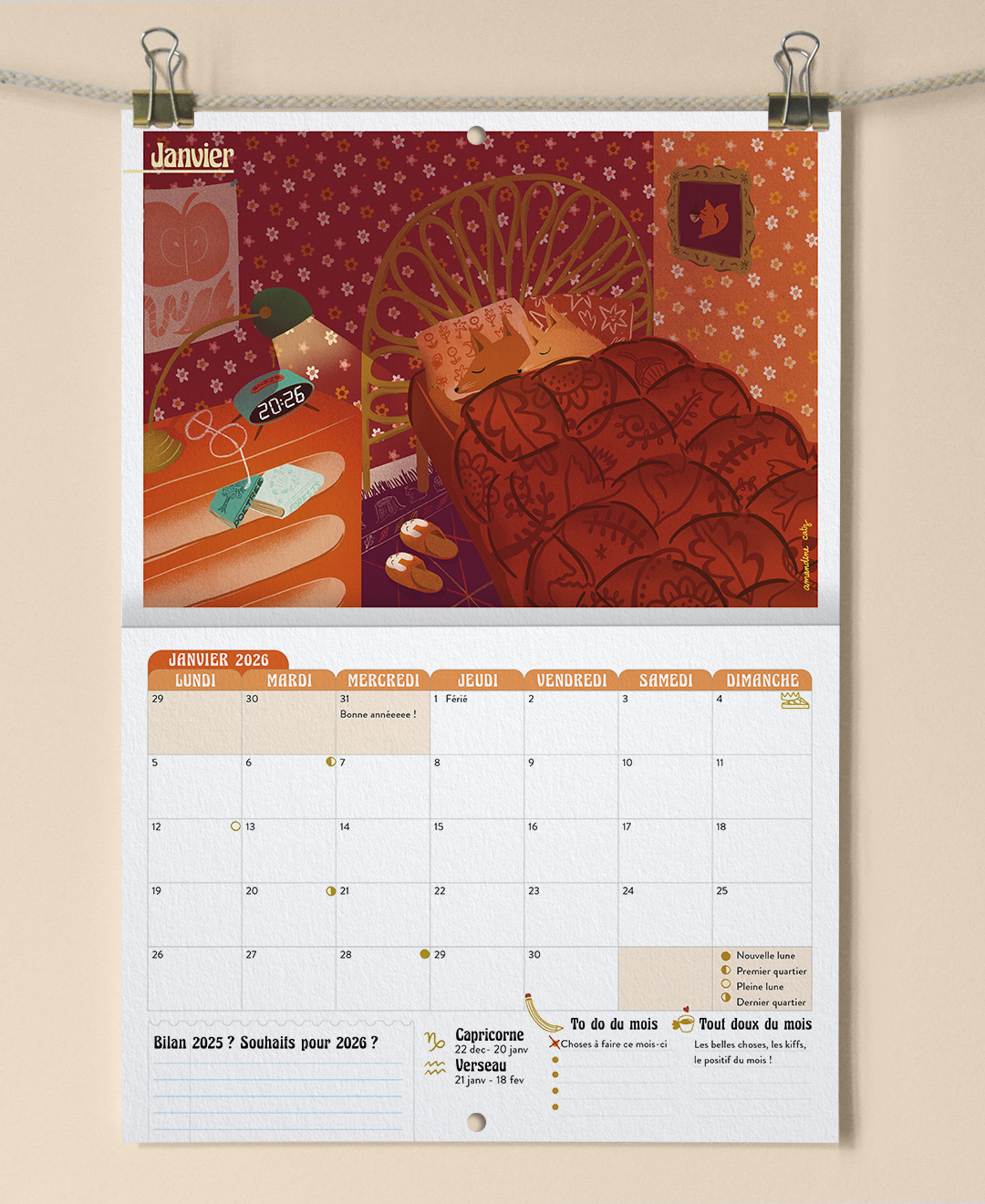 Calendrier 2026 - Une illustration par mois + 1 page bonus – Image 5