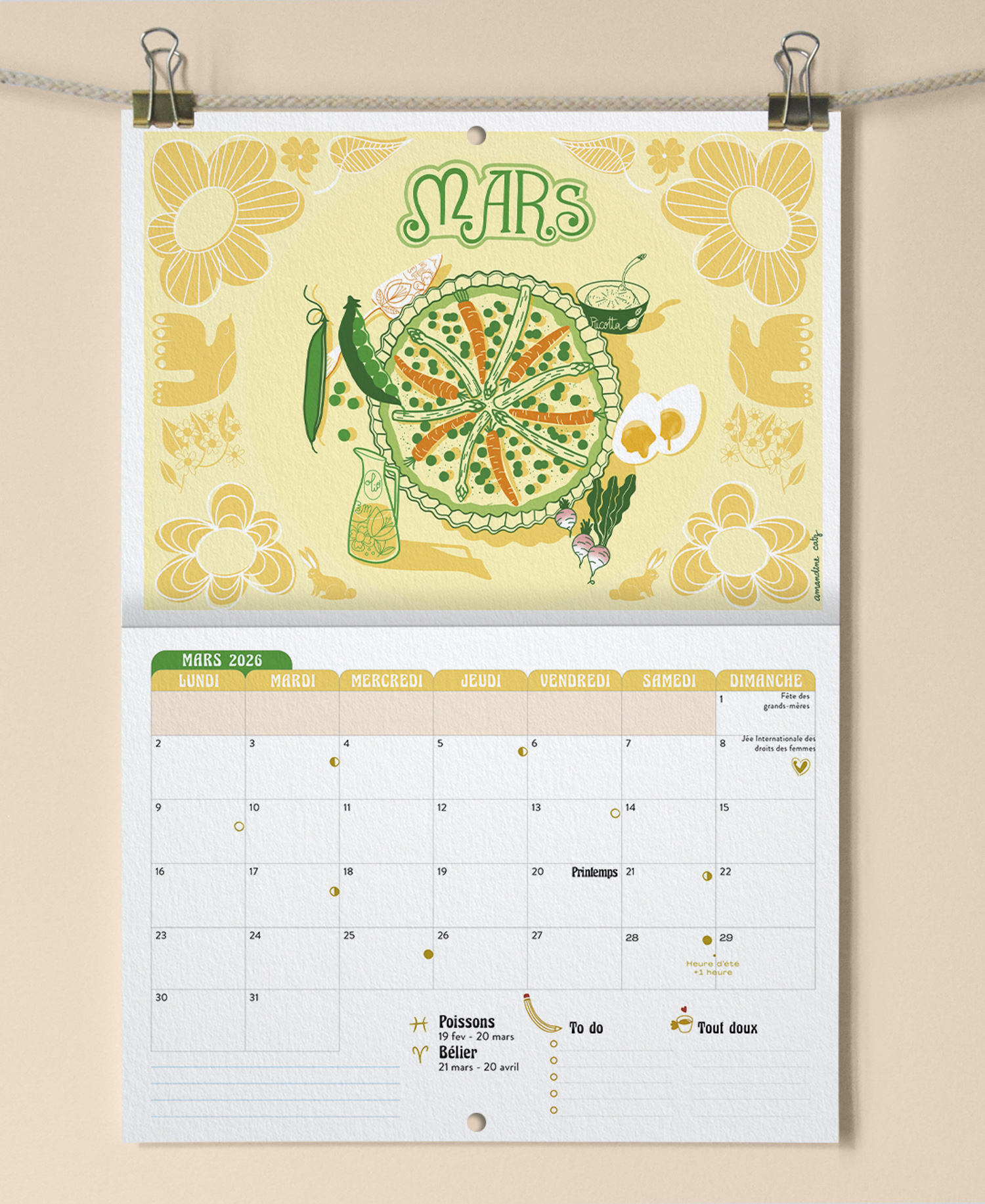 Calendrier 2026 - Une illustration par mois + 1 page bonus – Image 7