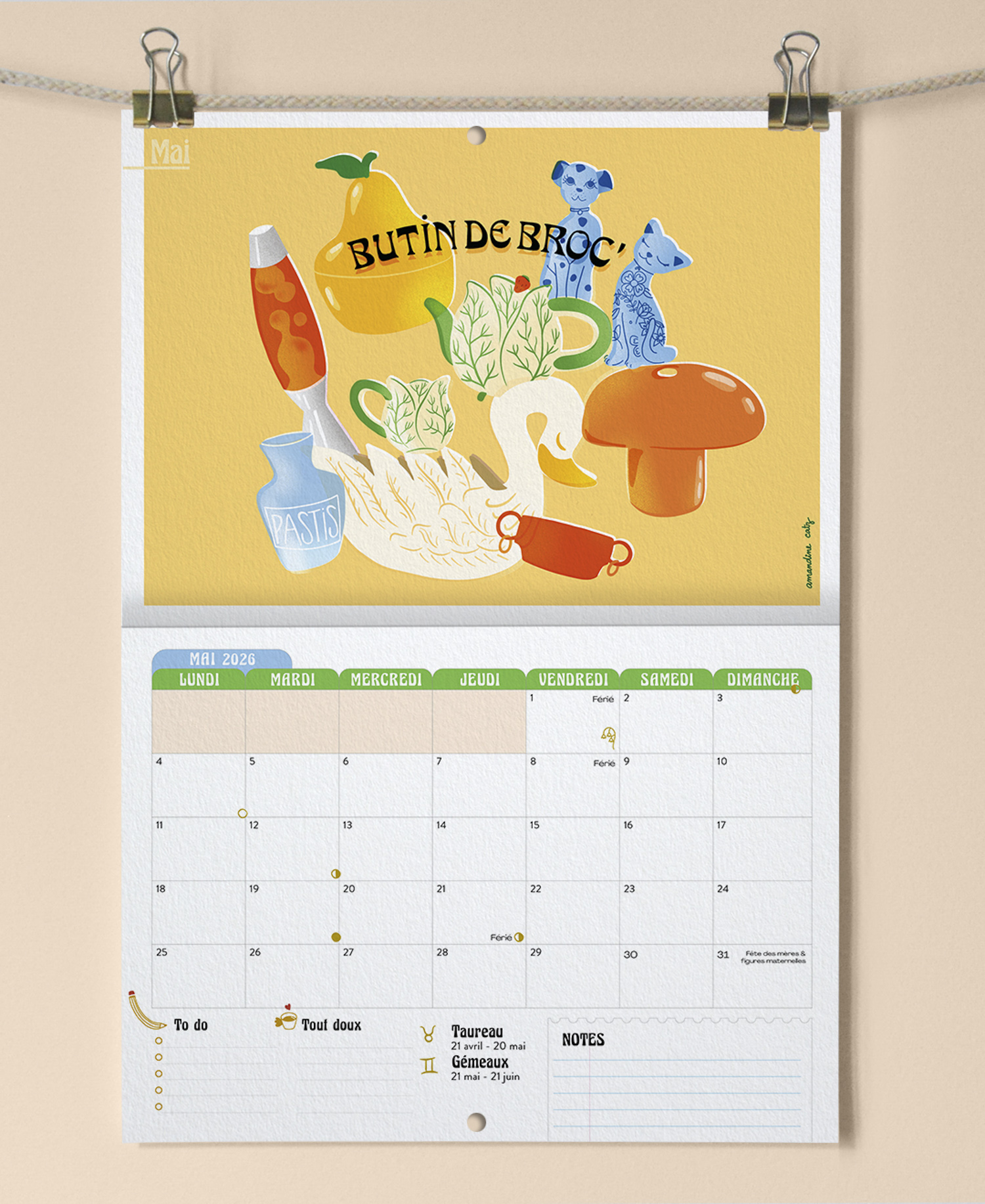 Calendrier 2026 - Une illustration par mois + 1 page bonus – Image 8
