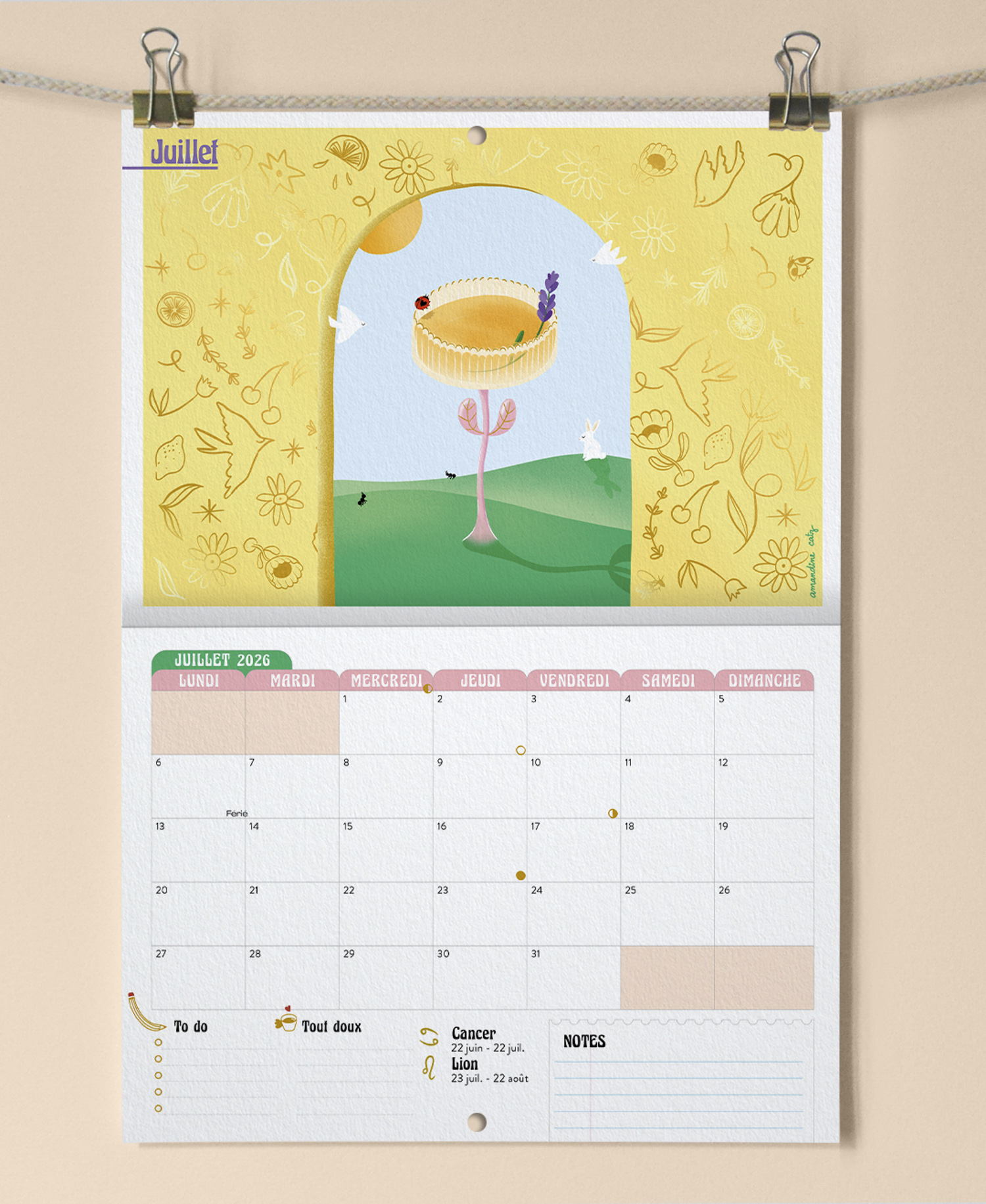 Calendrier 2026 - Une illustration par mois + 1 page bonus – Image 9