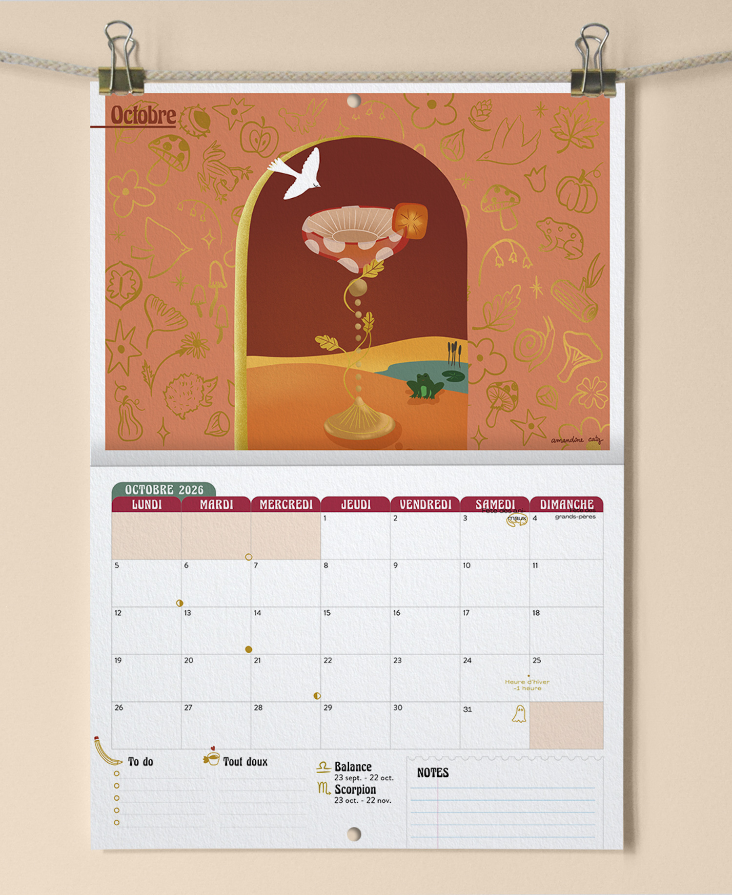 Calendrier 2026 - Une illustration par mois + 1 page bonus – Image 12