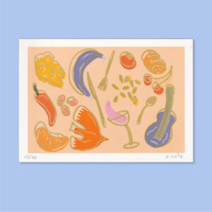 Illustration sérigraphiée L'apéro • A5