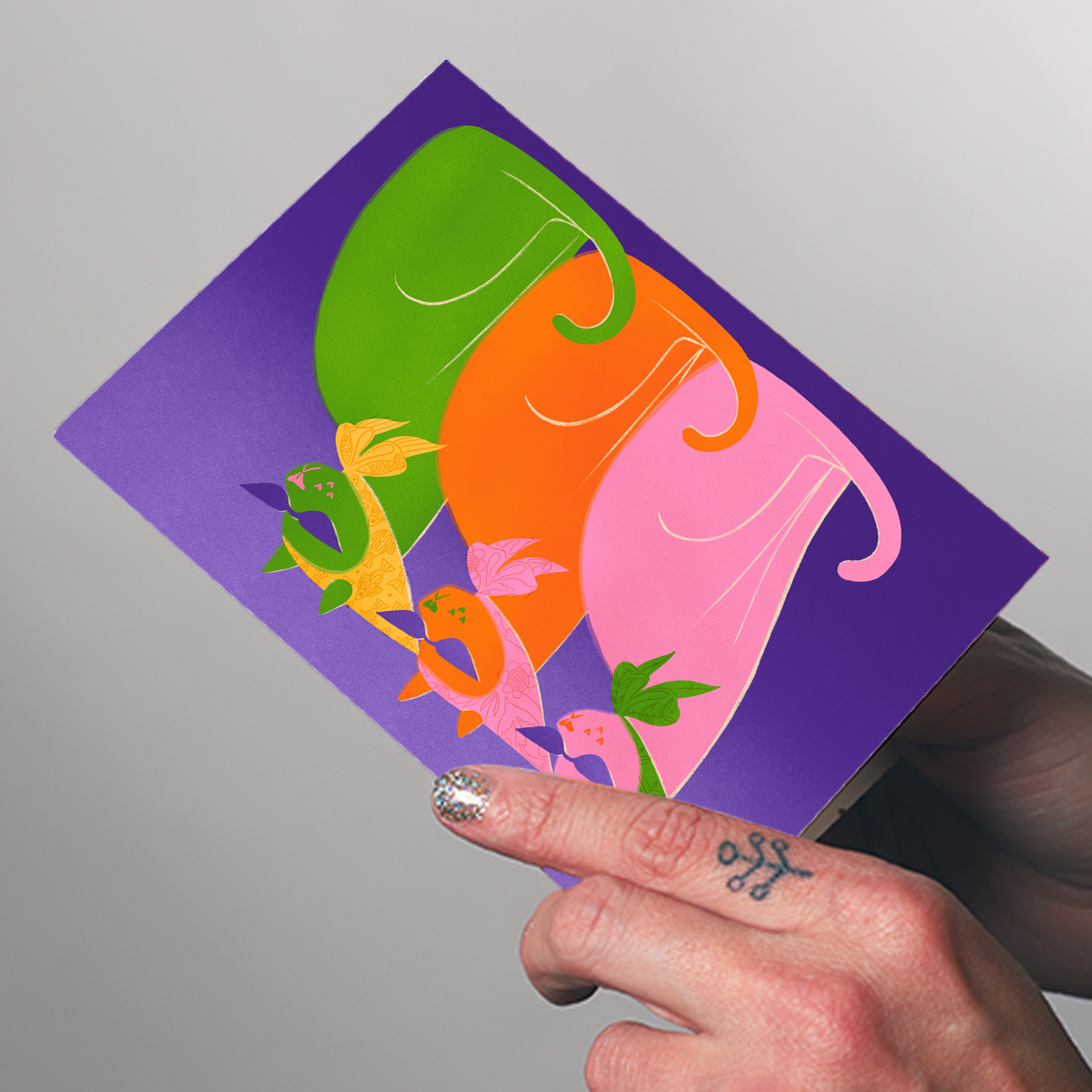 Carte postale illustrée A6 double + enveloppe – Image 7