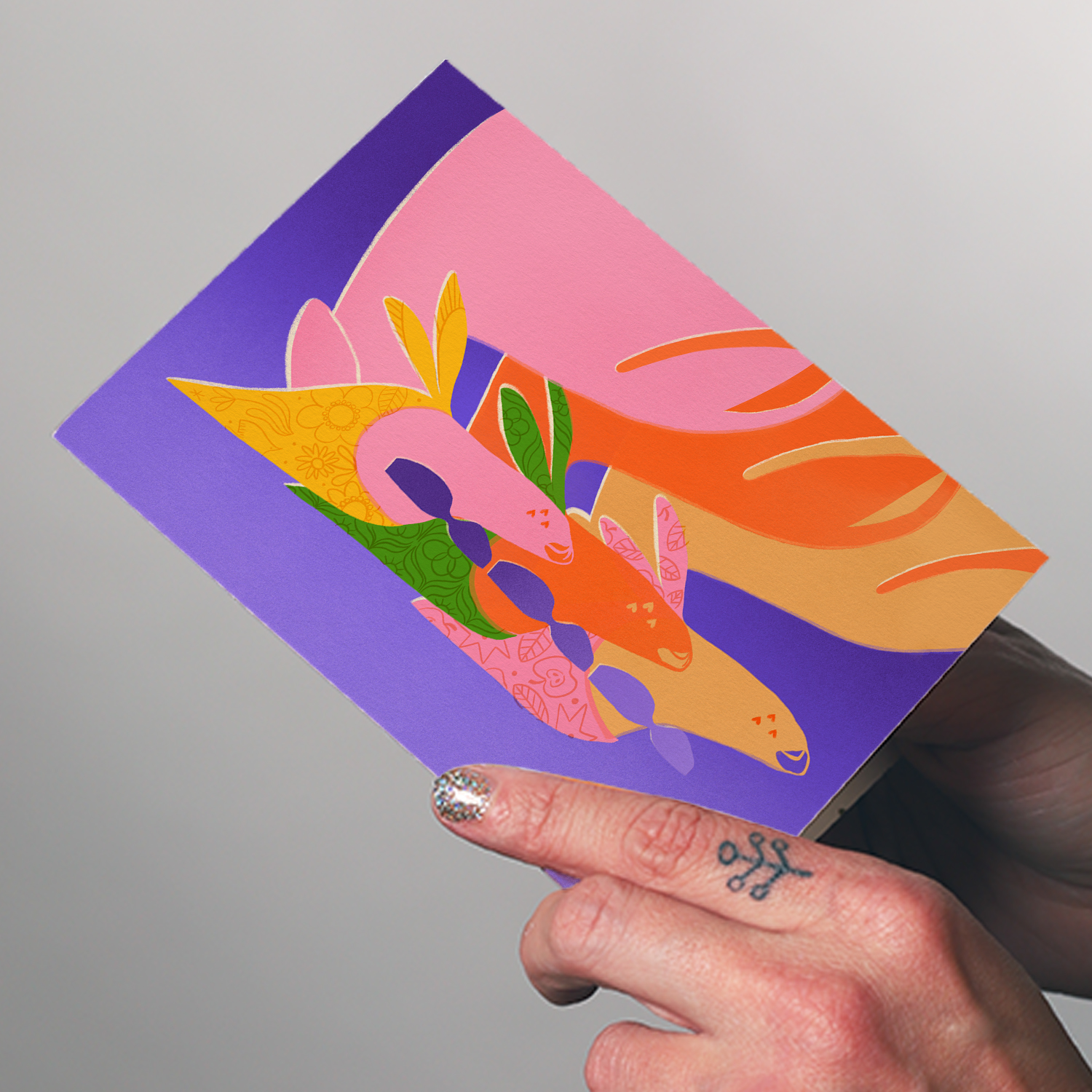 Carte postale illustrée A6 double + enveloppe – Image 4